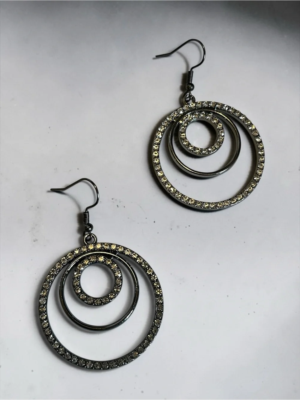 🍭5 for $20🍭 Gunmetal Black Crystal Drop Earrings CC X